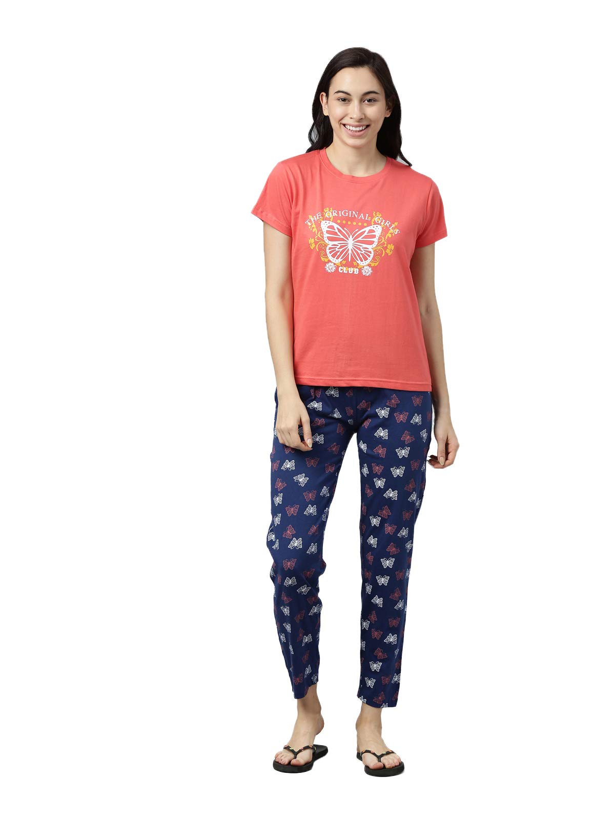 kryptic Women Cotton Casual Pyjama Set; Pink-picture-13