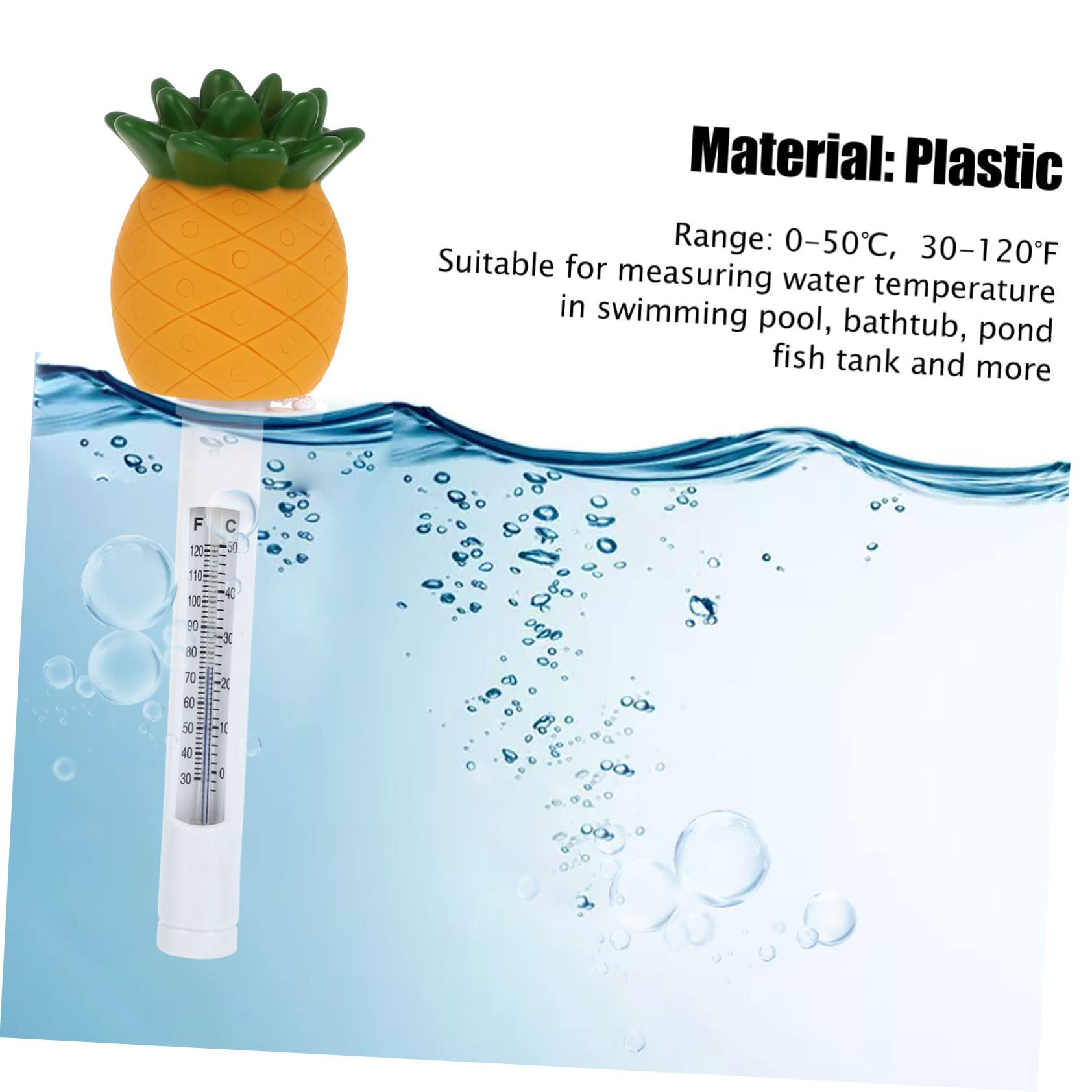 THERMOMÈTRE PISCINE ANANAS JOINPAYA – Flottant, 0-50°C/30-120°F, Plastique Solide, Décoratif, Pour Piscine, Spa, Aquarium