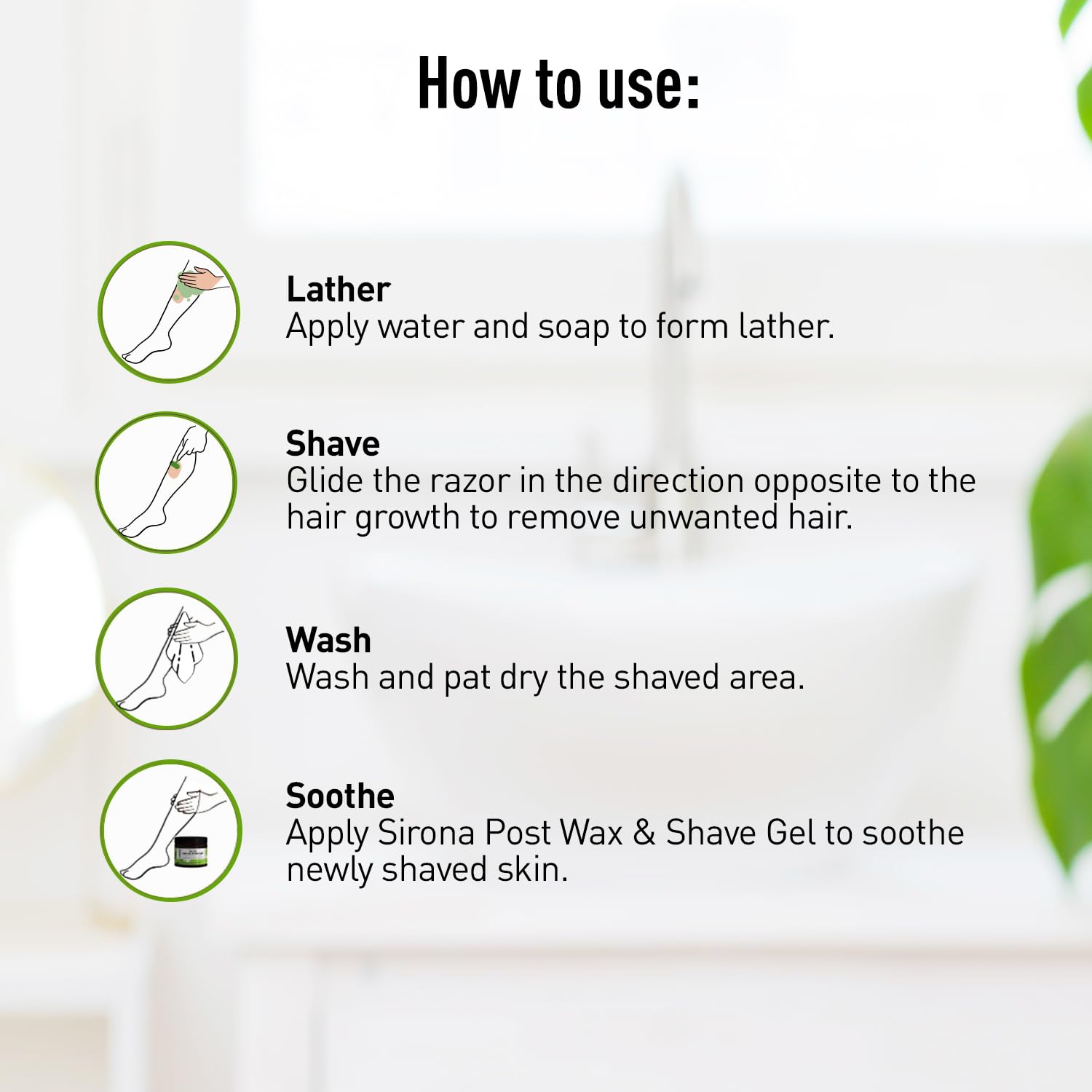 Sirona Disposable Hair Removal Razor For Women, With Aloe Boost For Arms, Legs And Bikini Line, 2 Blade Shaving Razor - Pack Of 3 - Image 8 thumbnail