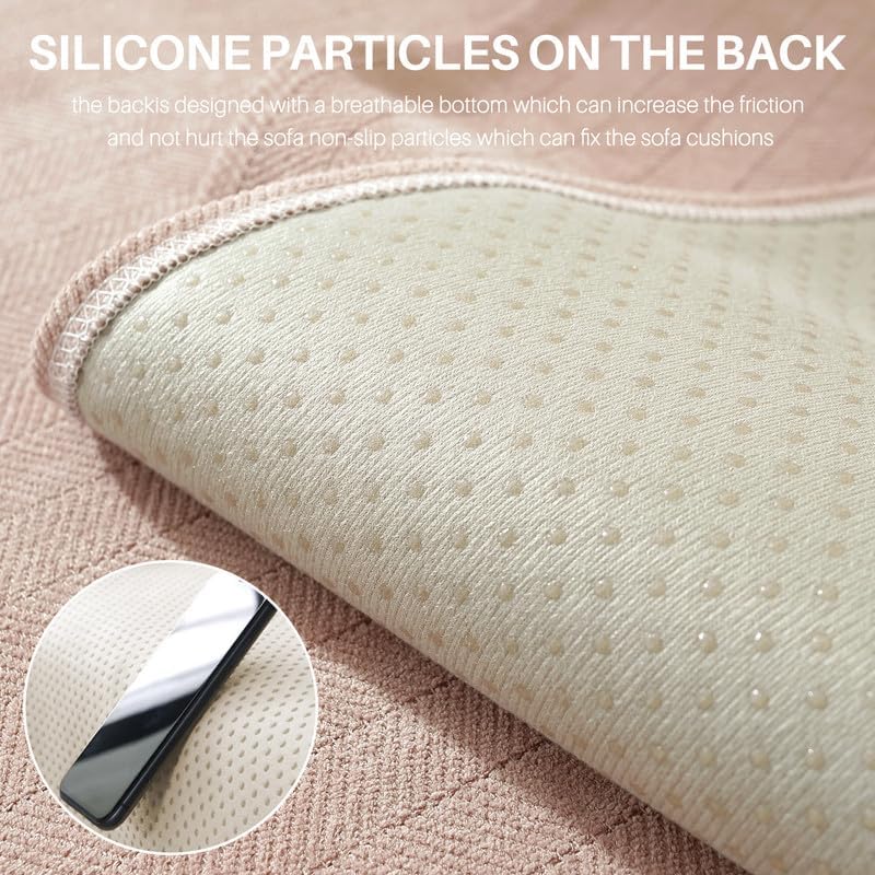 Miniatura 7 de JIAN YA NA Funda para sofá modular, divertida funda de felpilla mullida para sofá, protector de muebles antideslizante para mascotas y niños, sofá