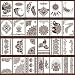 Frdun Szablony mandala, kwiaty, granica, 24 sztuki, zestaw szablonów kafelkowych, styl vintage, do dekoracji ściennych, do drewna, ścian, mebli, płytek podłogowych, kafelków, malowania skalnego