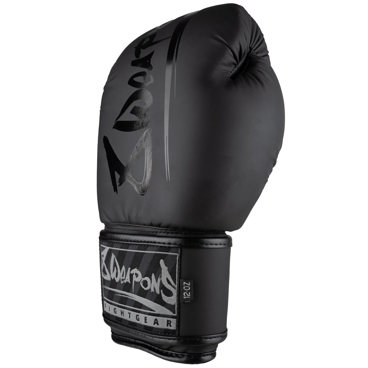 8 WEAPONS Boxhandschuhe Unlimited 2.0, Schwarz-matt, Boxhandschuhe für Training und Wettkampf, Kunstleder, Perfekte Dämpfung und stabile Nähte, Handschuhe für Muay Thai, K1, Boxen, MMA und Kickboxen
