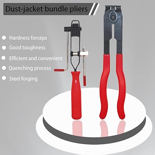 Miniatura 3 de Kit de 22 Piezas de Alicates Universales para Abrazaderas de Fuelle de Junta CV con Alicates para Banda de Fuelle CV, 20 Bandas de Crimpado, Oreja