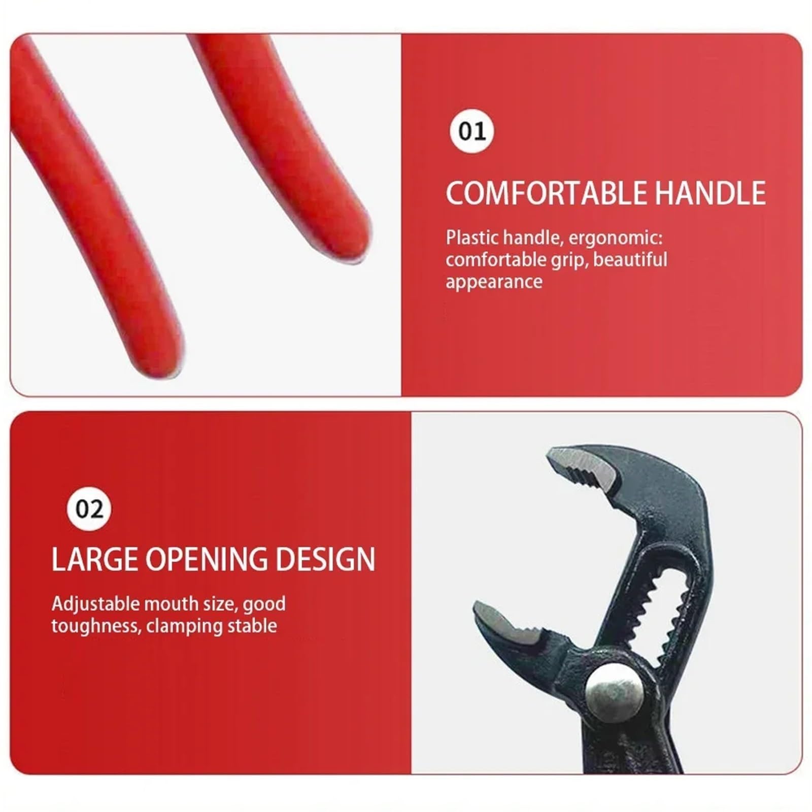 Alicates hidráulicos de crimpado, alicates universales de fontanería de 7, 10 y 12 pulgadas, ajuste rápido, bomba de agua, mordaza en V, machihembrado, para cobre y aluminio (7, 10 y 12 pulgadas)
