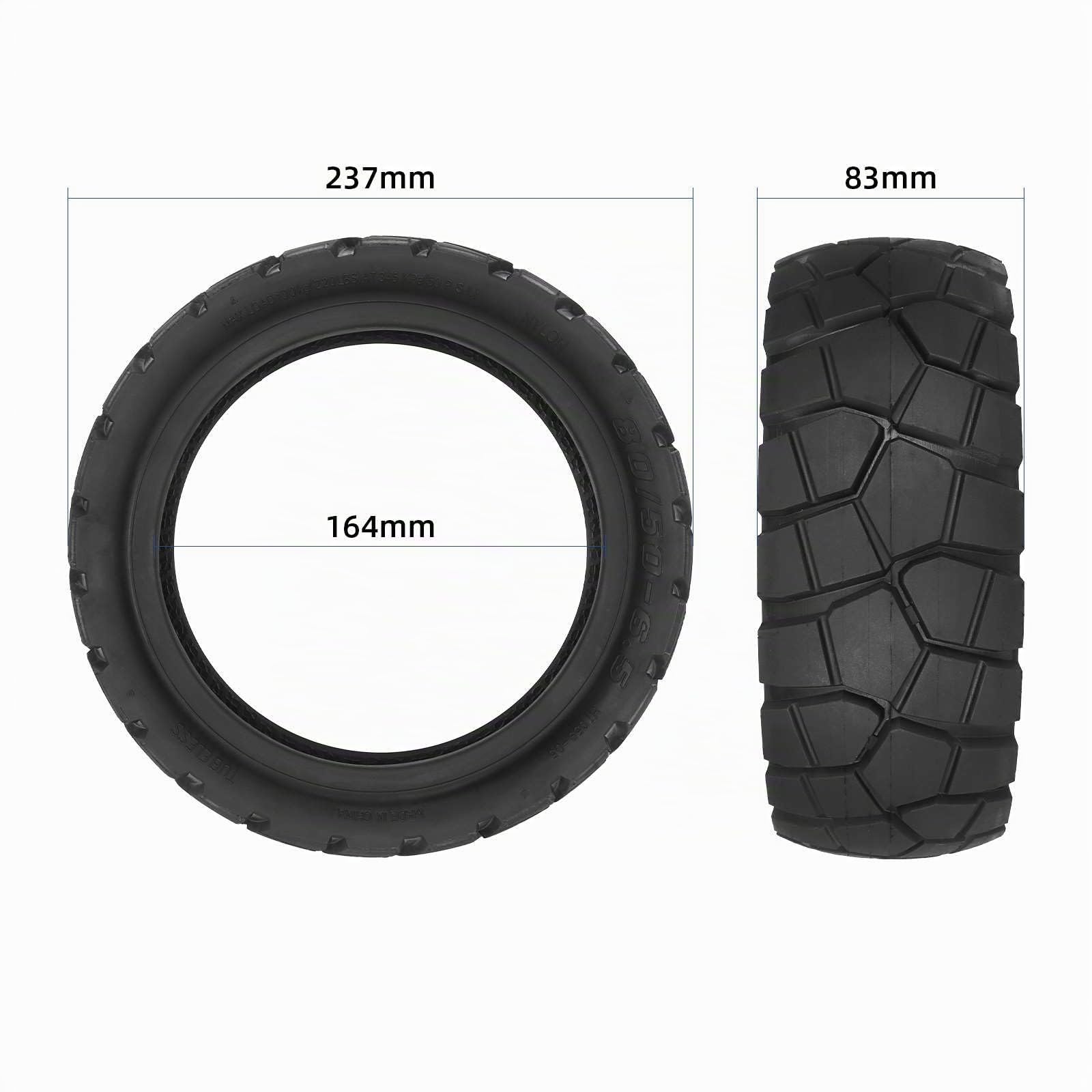 Off-Road Reifen (10 Zoll) 80/50-6,5 Schlauchloser Ersatzreifen für E-Scooter Ausom L2 / L2 MAX / DT2 Pro/Dualtron Victor 2025 / KuKirin T3