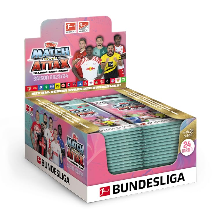 Topps Bundesliga Match Attax 23/24 - Fatpack Box (14 Päckchen / 336 Karten)