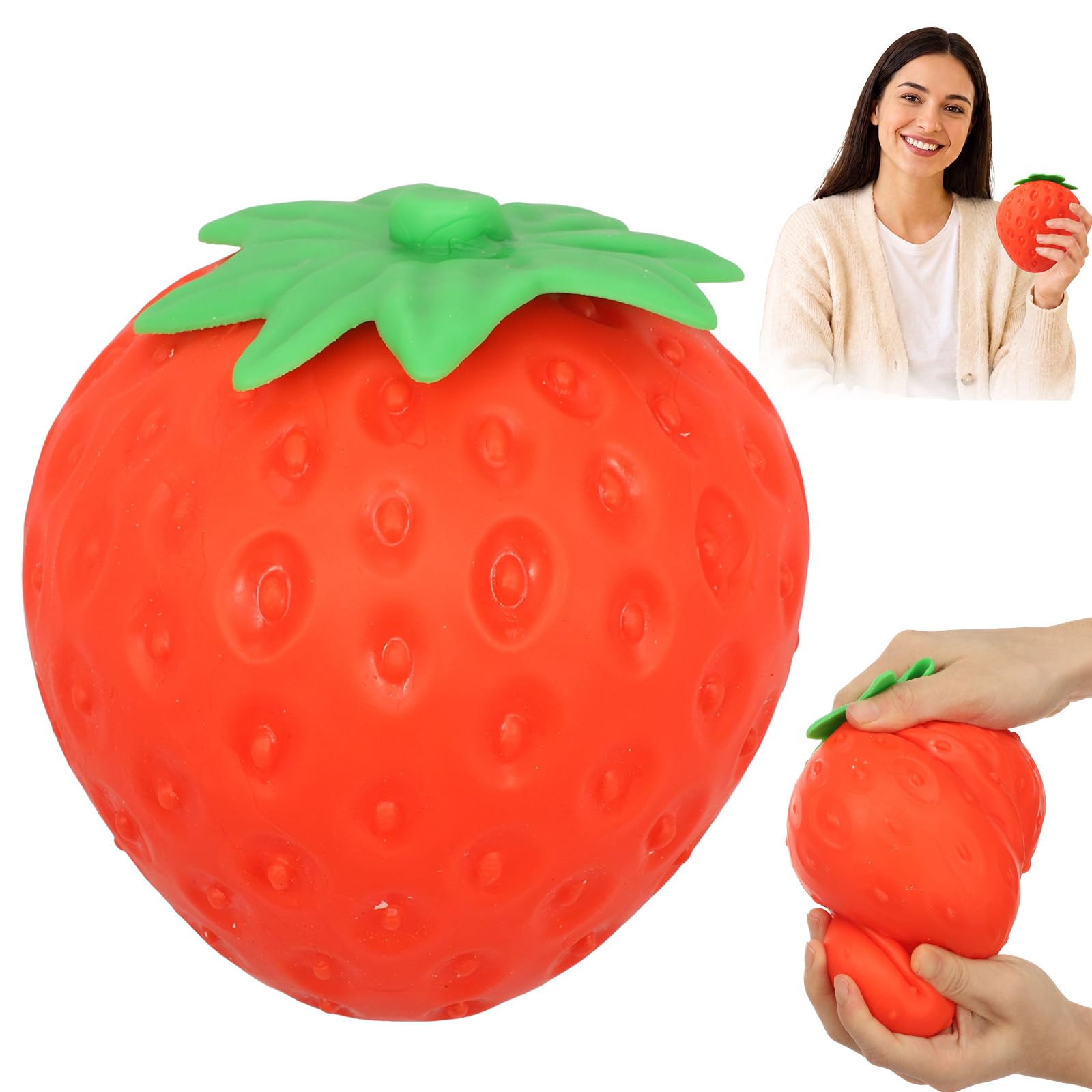 Fruit Fidget Toys, Jumbo Fruit Squishy Toys, Stress Relief for Adults