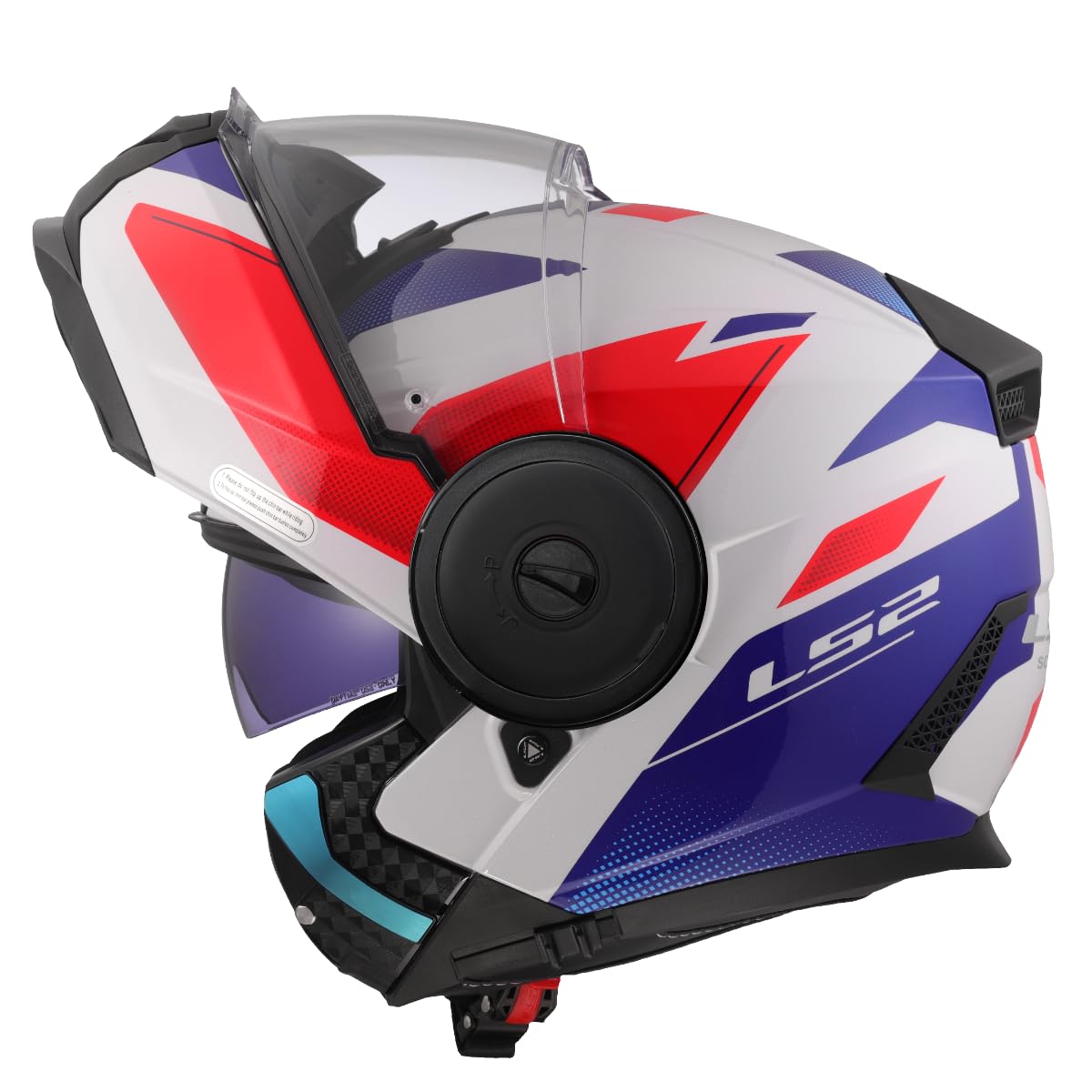 LS2, Casco Moto Modular SCOPE II DURIA White Blue Red, XS