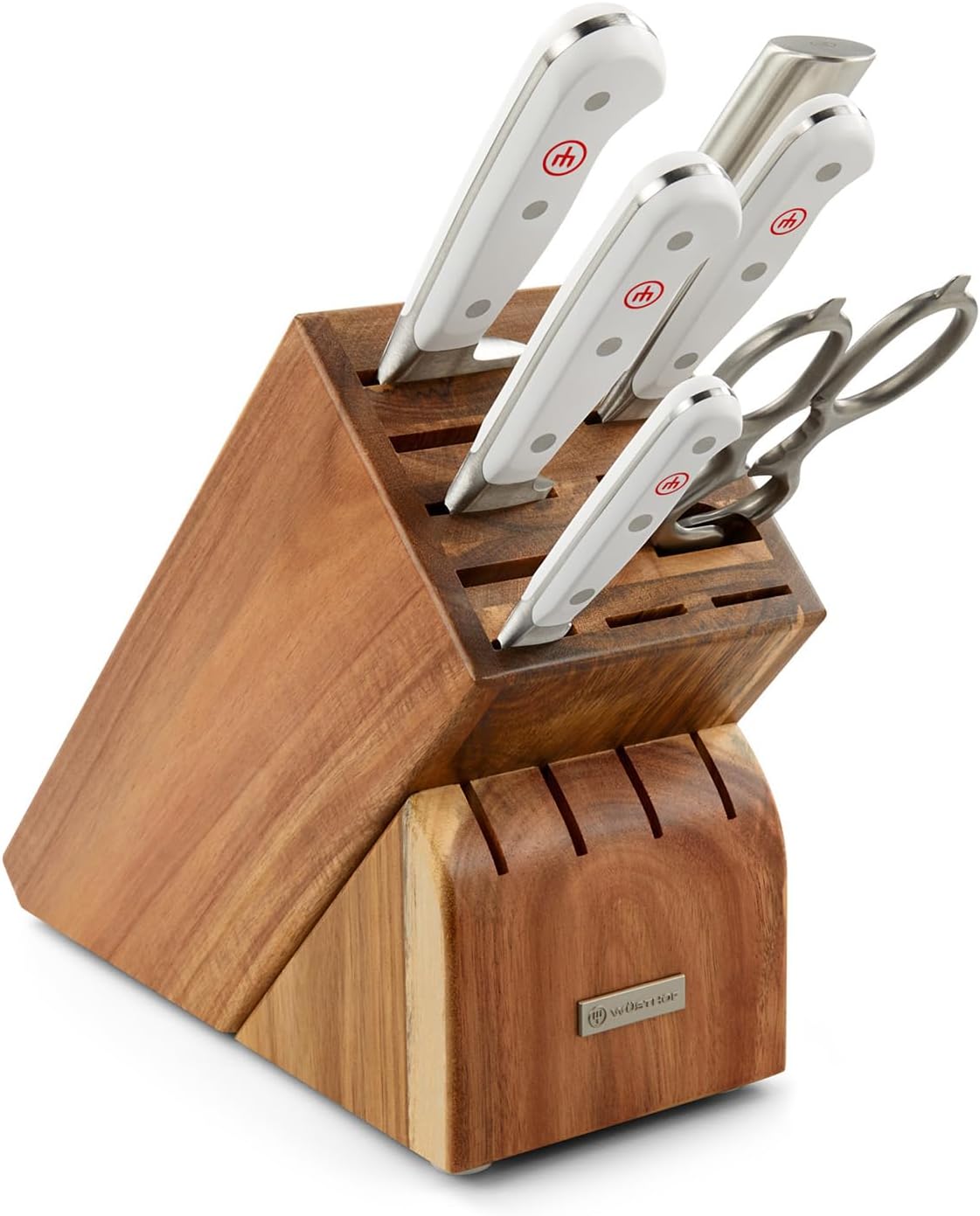 7-Piece Stainless Steel Knife Set with White Acacia Block by Wusthof