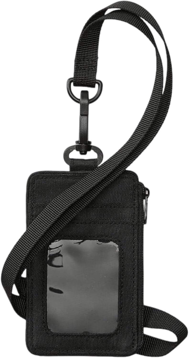 Victoria's Secret Pink Wallet ID Case Holder Lanyard (Black)