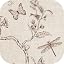 Butterfly | Tan on Beige