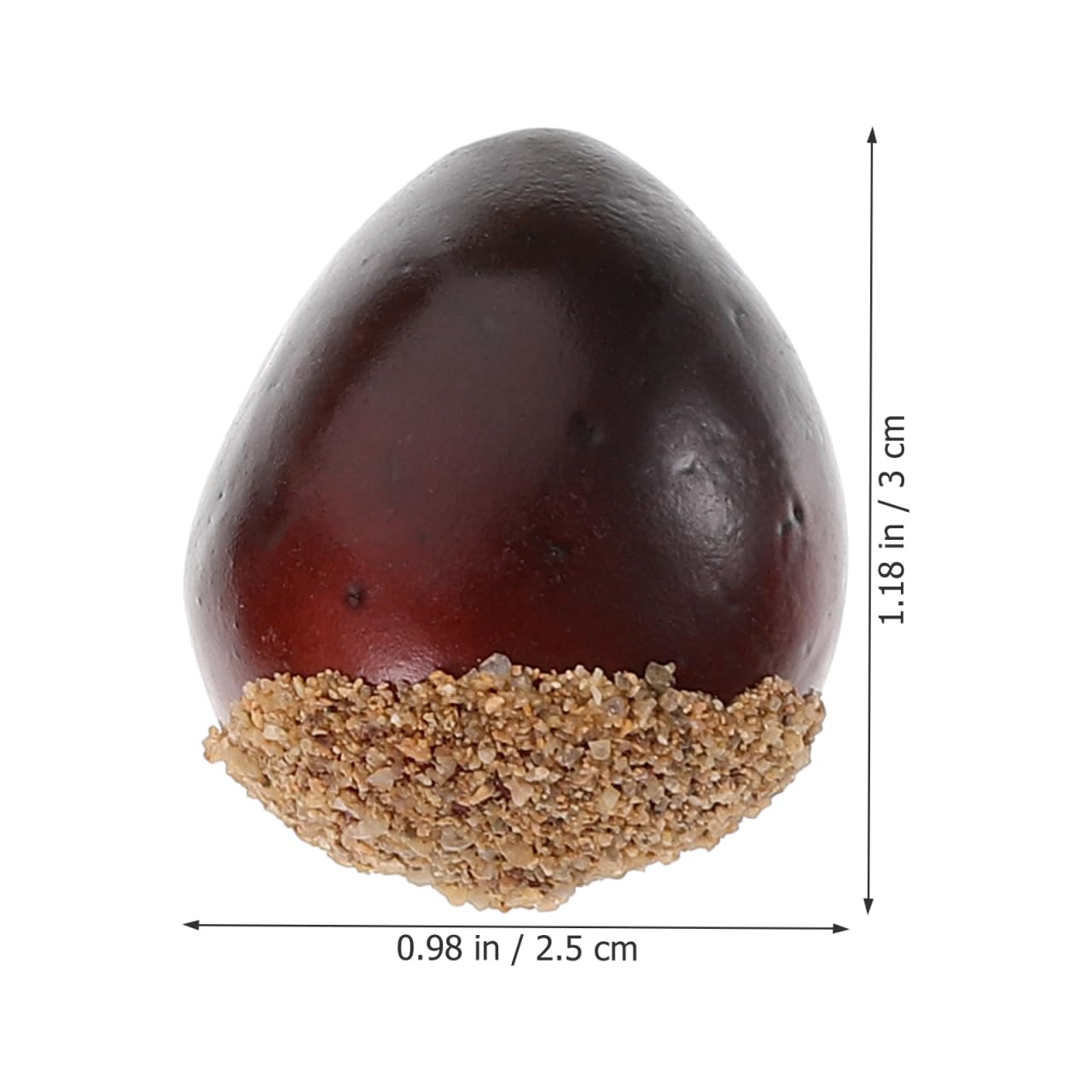 LRXIYODE 20Pcs Simulated Chestnut Nuts Brown Synthetic Material Realistic Home Party Festival Decoration Photography Props 1.18X0.98X0.98 Inch - Image 2