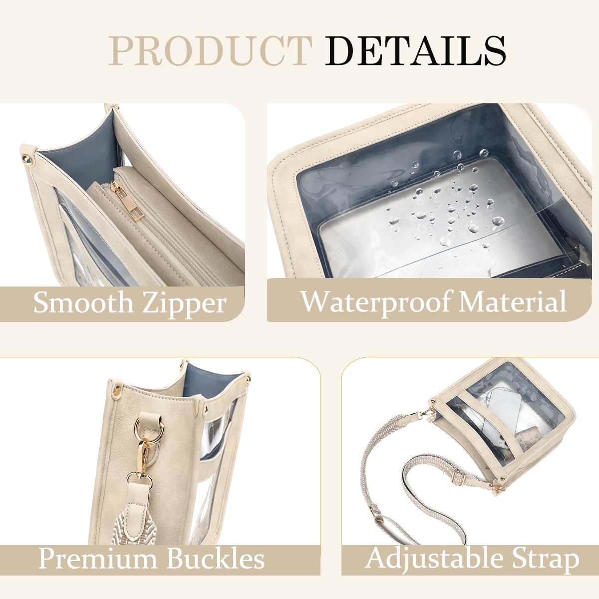 LOXOMU Clear Crossbody Bag Stadium Approved