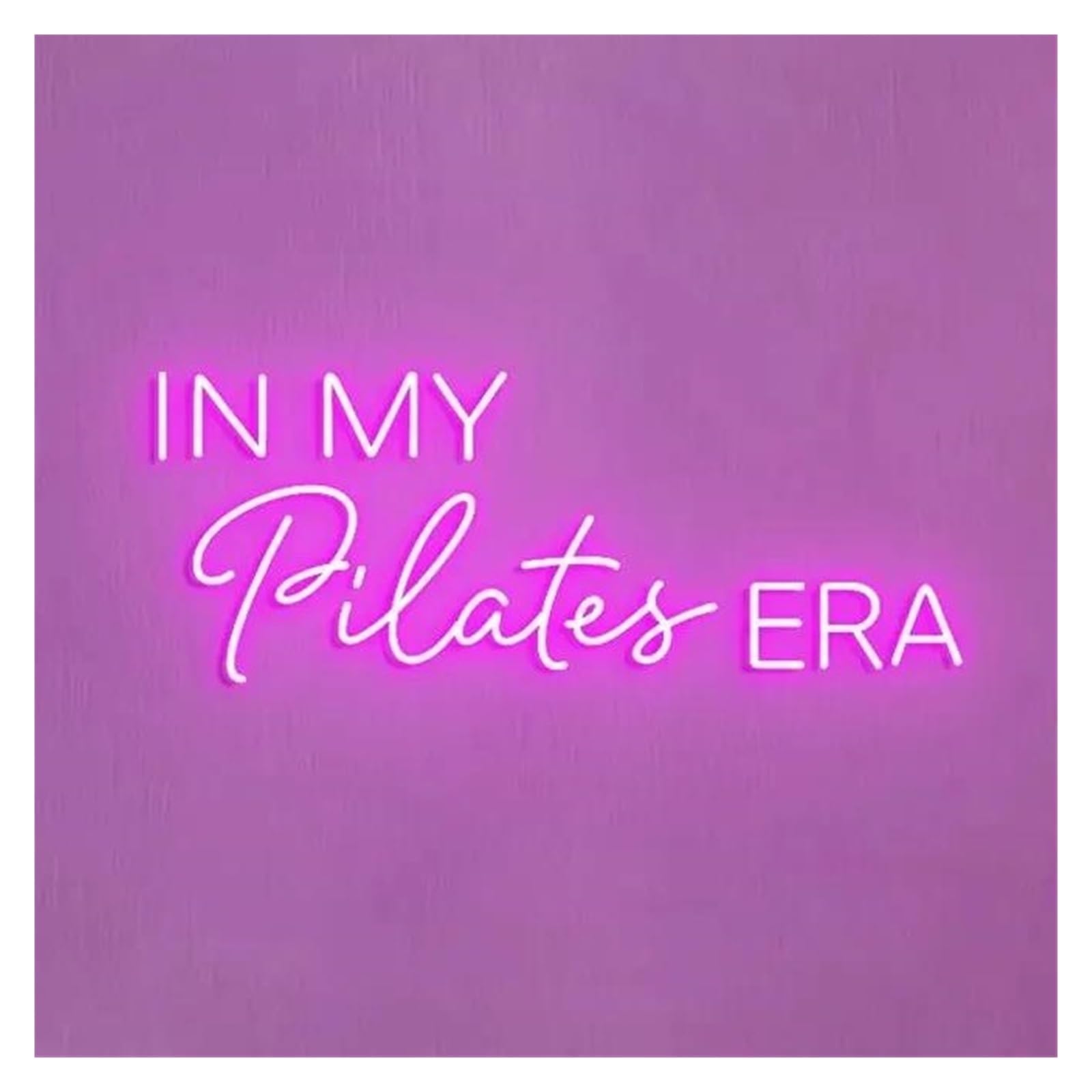 Luci al Neon Da Parete In My Pilates Era Insegna Al Neon Luce A LED Luminosità Regolabile Per Studio Wellness Centro Fitness Palestra Spazio Yoga Decorazione Da Parete 50cm(Rose Red)