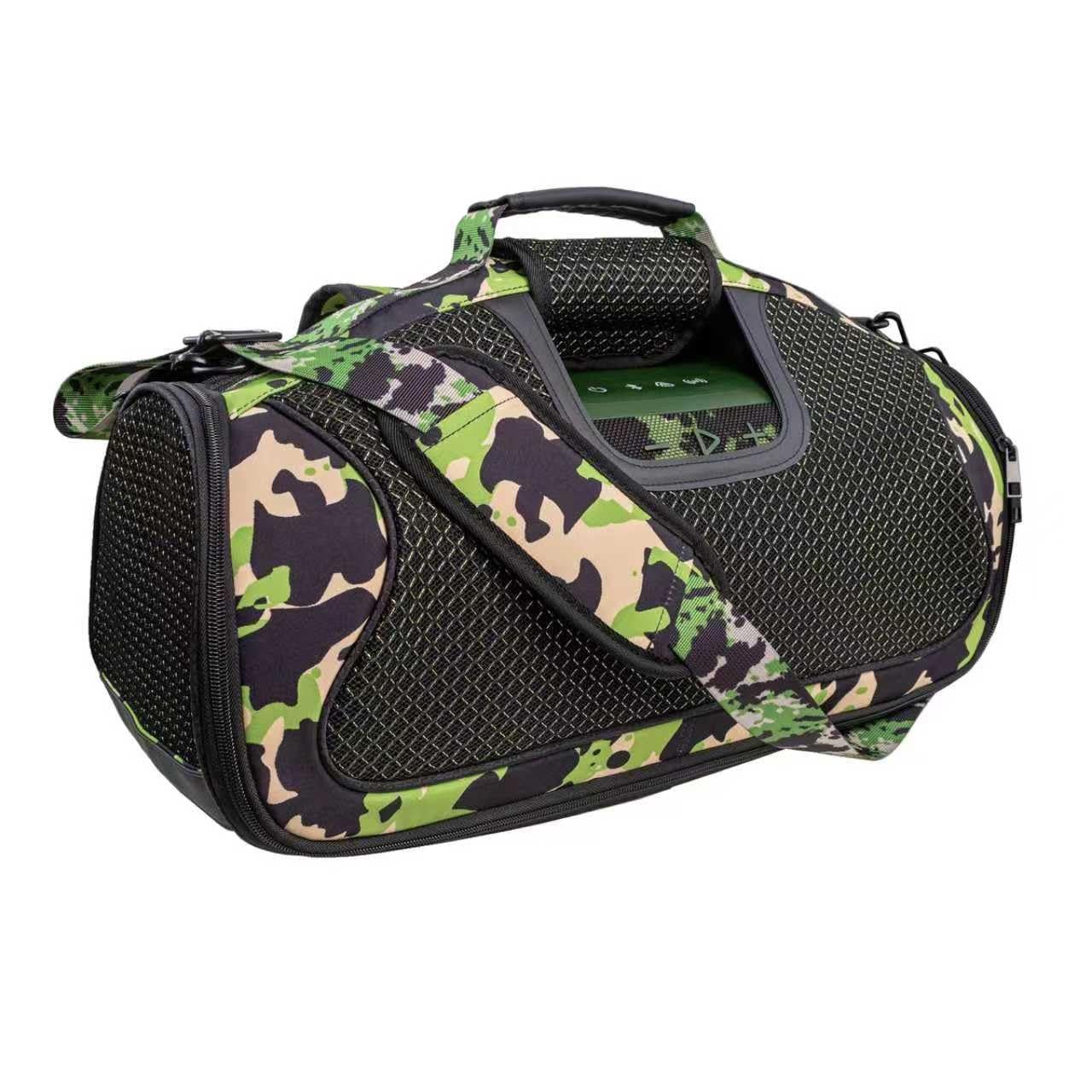 Estuche de Transporte Funda de Viaje Cubierta Portátil Accesorios con Correa para JBL Boombox 4 Altavoz Bluetooth portátil,Bolsa Adicional para Micrófonos,Cargador,Camuflaje