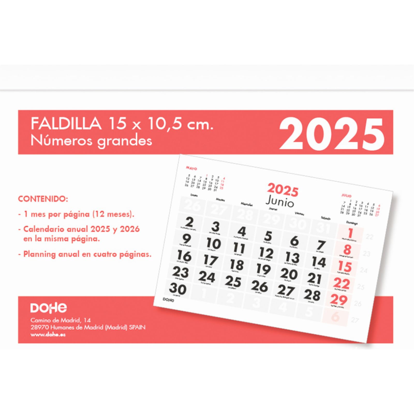Blueline 2026 - Sous-main/calendrier Mensuel à Colorier DoodlePlan - 12 Mois (janvier à Décembre) - 22 Po