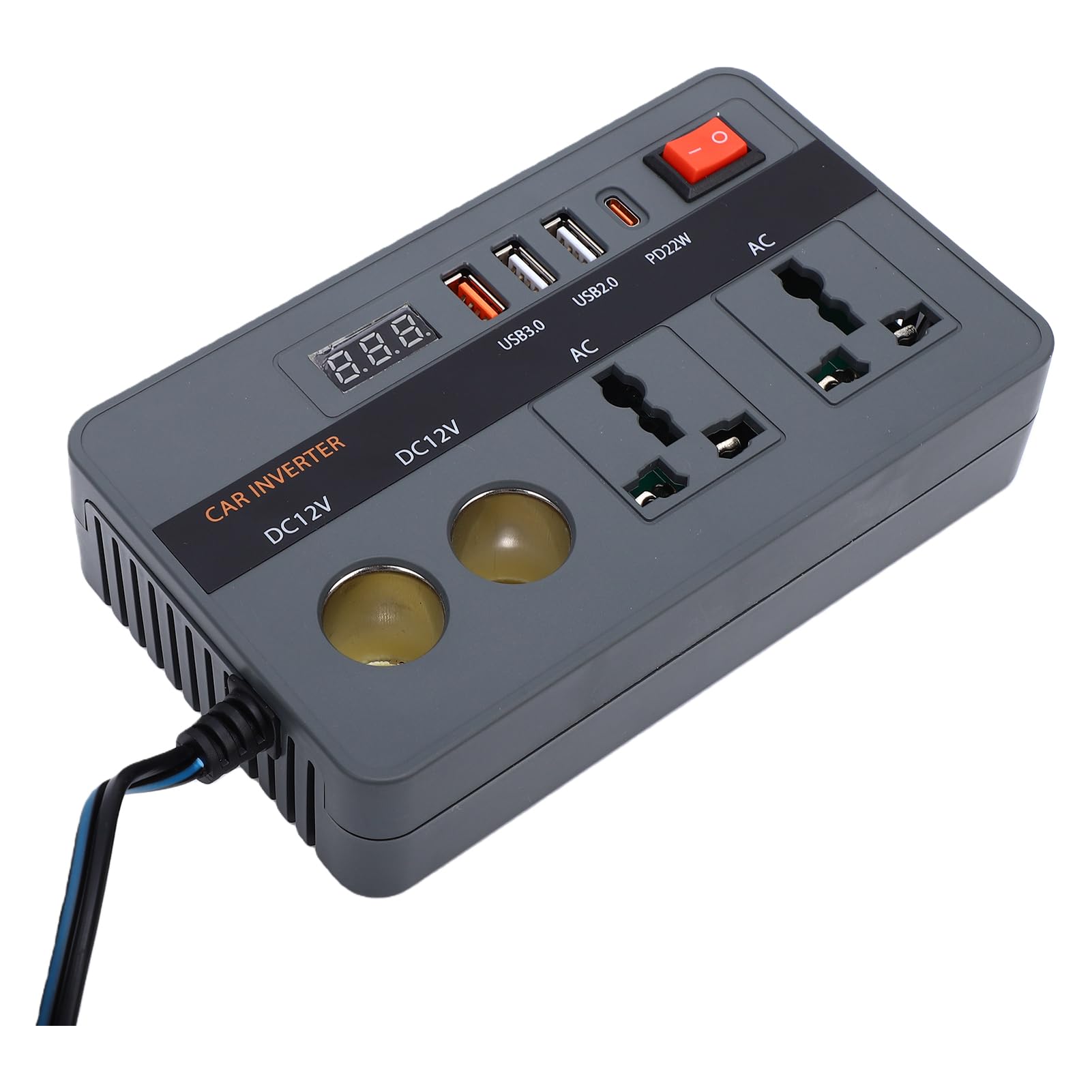 Aramox 300W Invertitore di Corrente per Auto, 12V/24V a AC (BLACK)