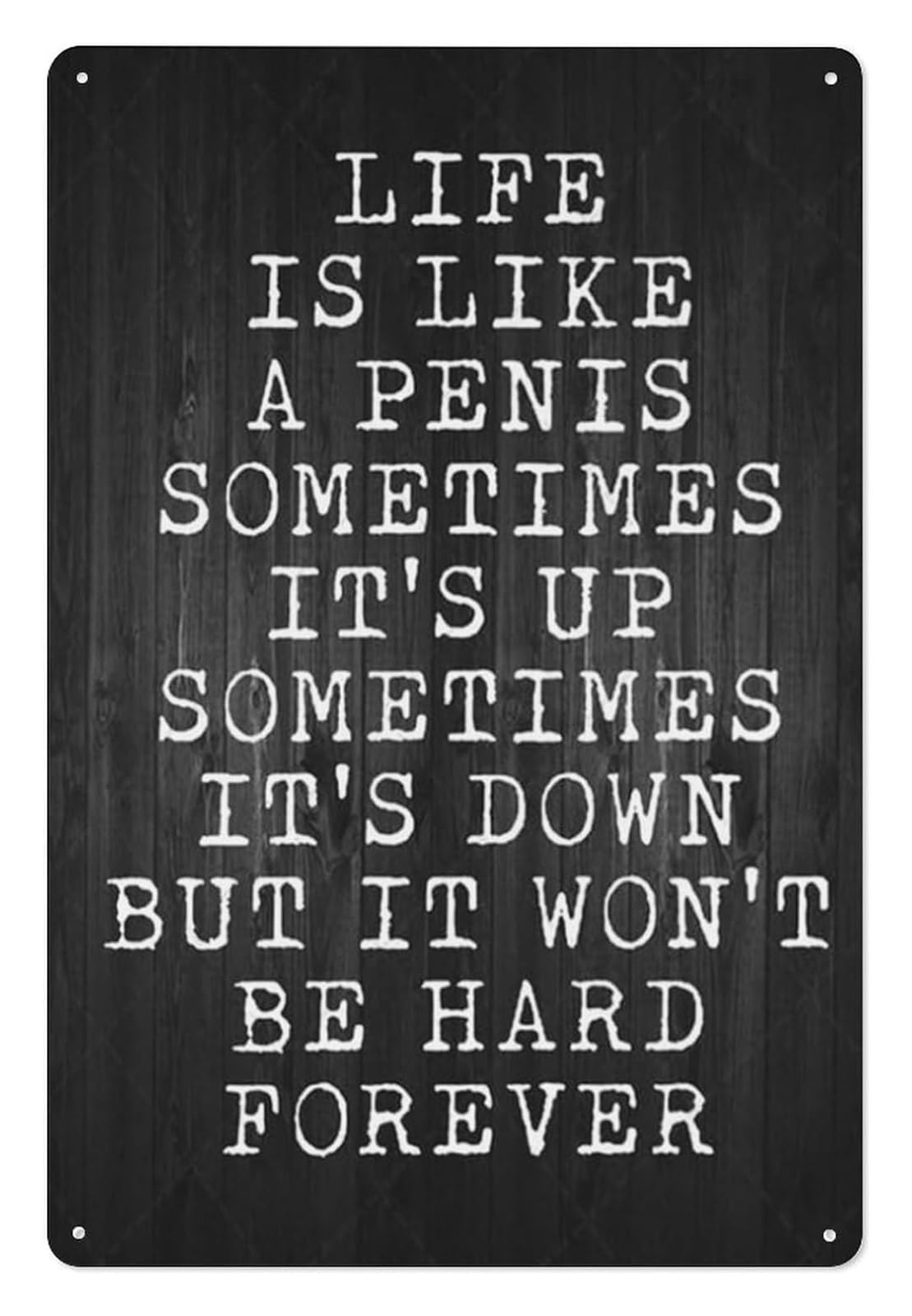 LLBOGRGGN Life Is Like A Sometimes Its Up Down Hilarious Metal Sign Sarcastic Wall-Art For Man Cave Bar Garage 8 X 12 inch