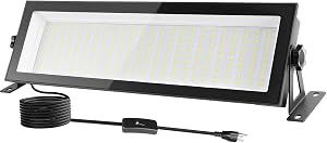 LED Shop Lights, 150W 18000LM Super Bright LED Garage Light, IP66 Waterproof LED Flood Light Outdoor with 9.8ft Cord and Switch, 5000K Daylight White LED Work Lights for Workshop, Garage, Shop