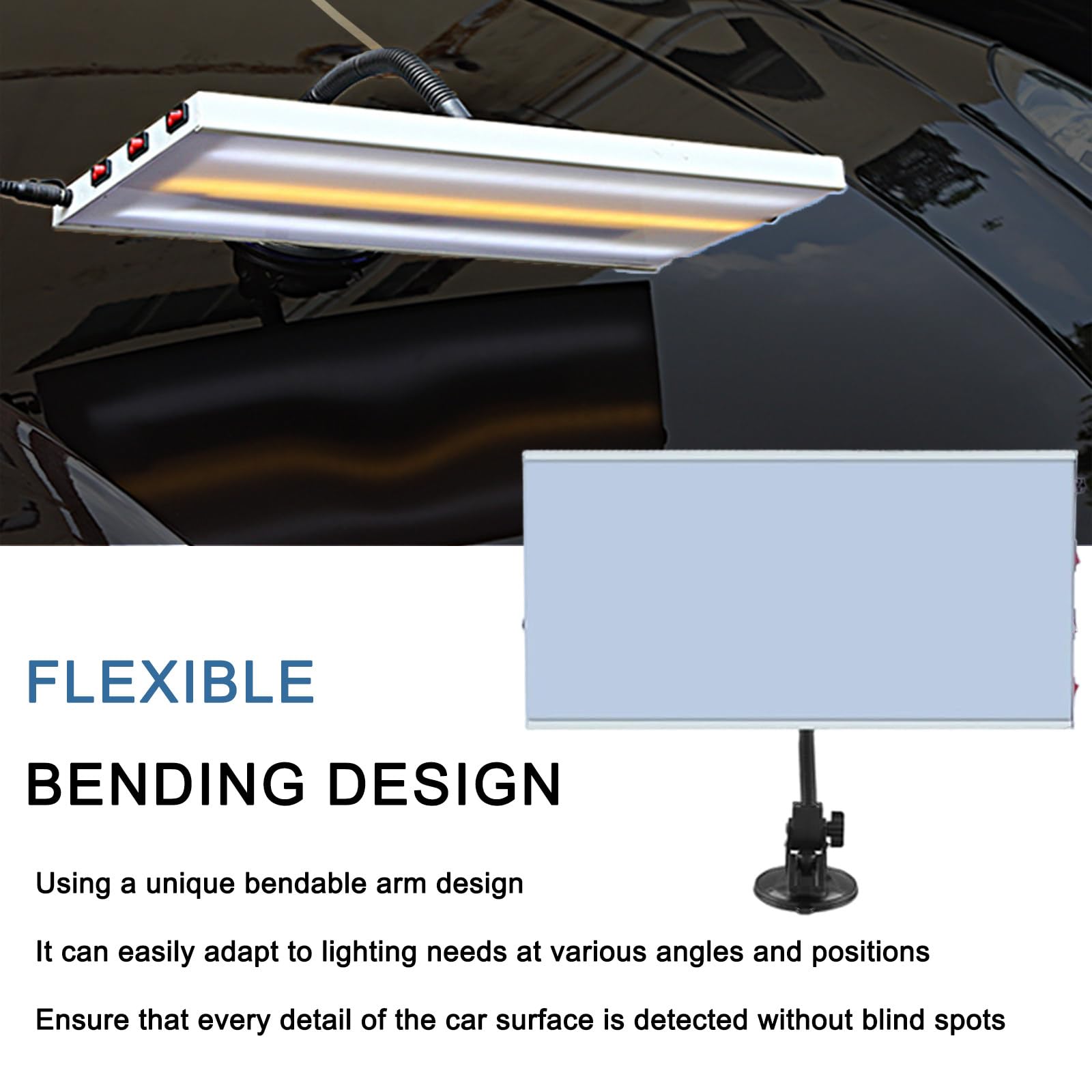 Lampada Dent Removal Luce LED - Paintless Dent Removal con Supporto Regolabile, Strumento di Riparazione Ammaccature Auto