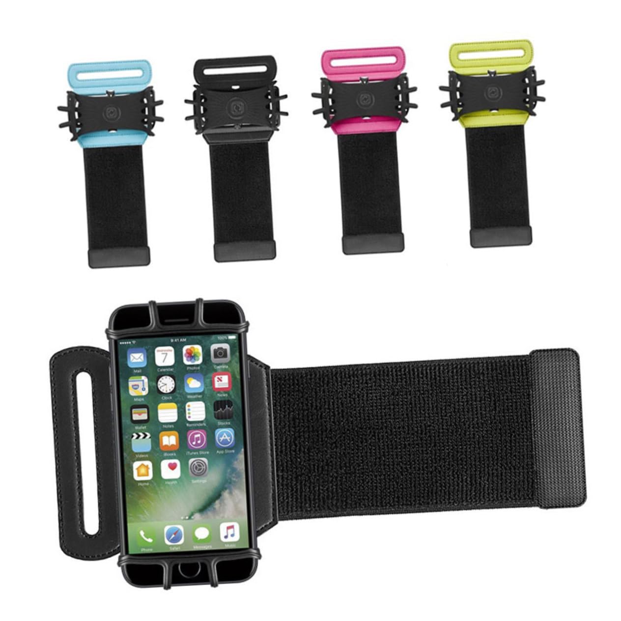 OSALADI 2piezas Brazalete Soporte para Teléfono con Rotación Montaje Rápido Compatible con Running y Ejercicio Acceso Completo Botones Color Aleatorio