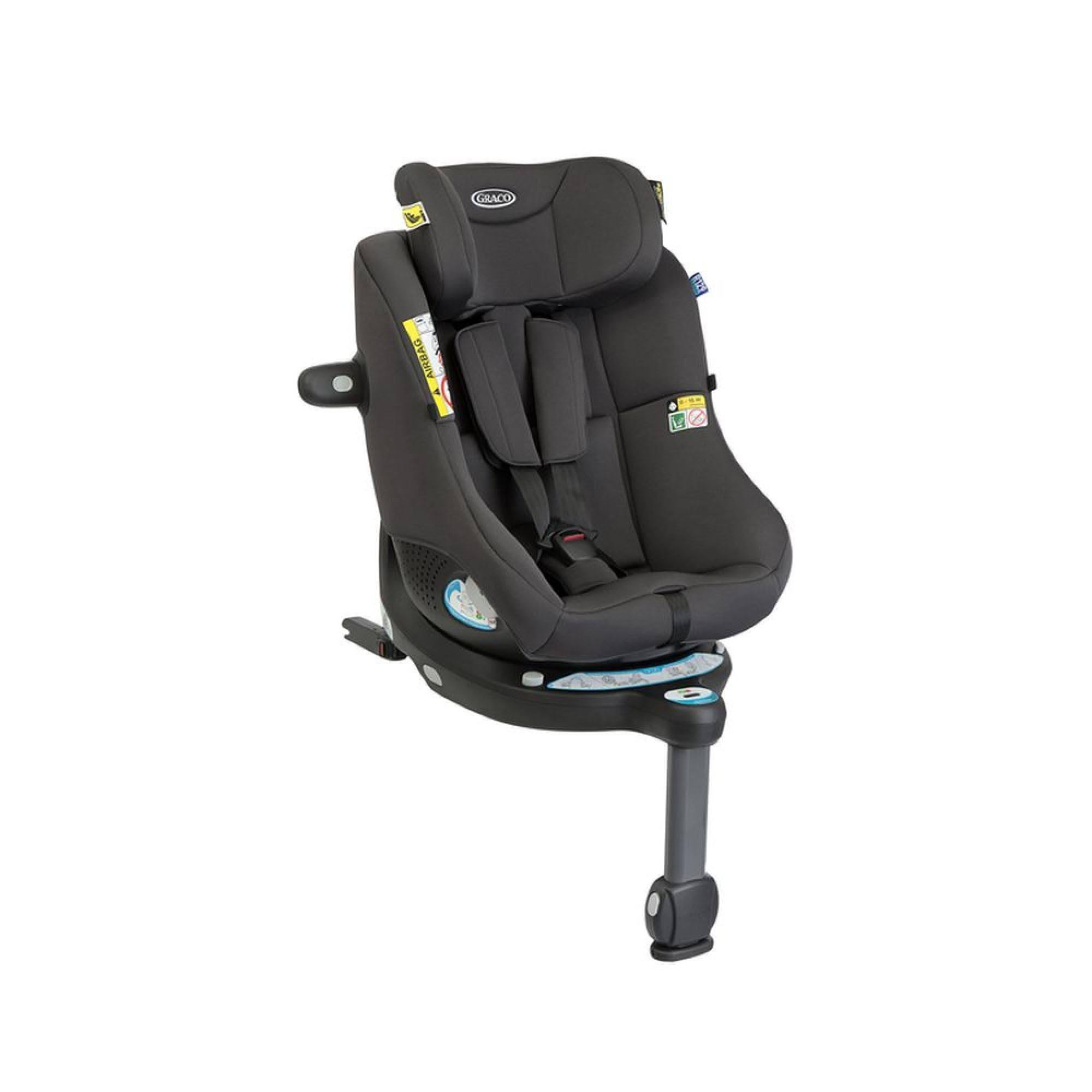 Graco Turn2Me fotelik samochodowy 2 w 1, model DLX i-Size R129, ewolucyjny fotelik samochodowy 2 w 1, obrót o 360°, 40-105 cm (od urodzenia do ok. 4 lat), żelazo