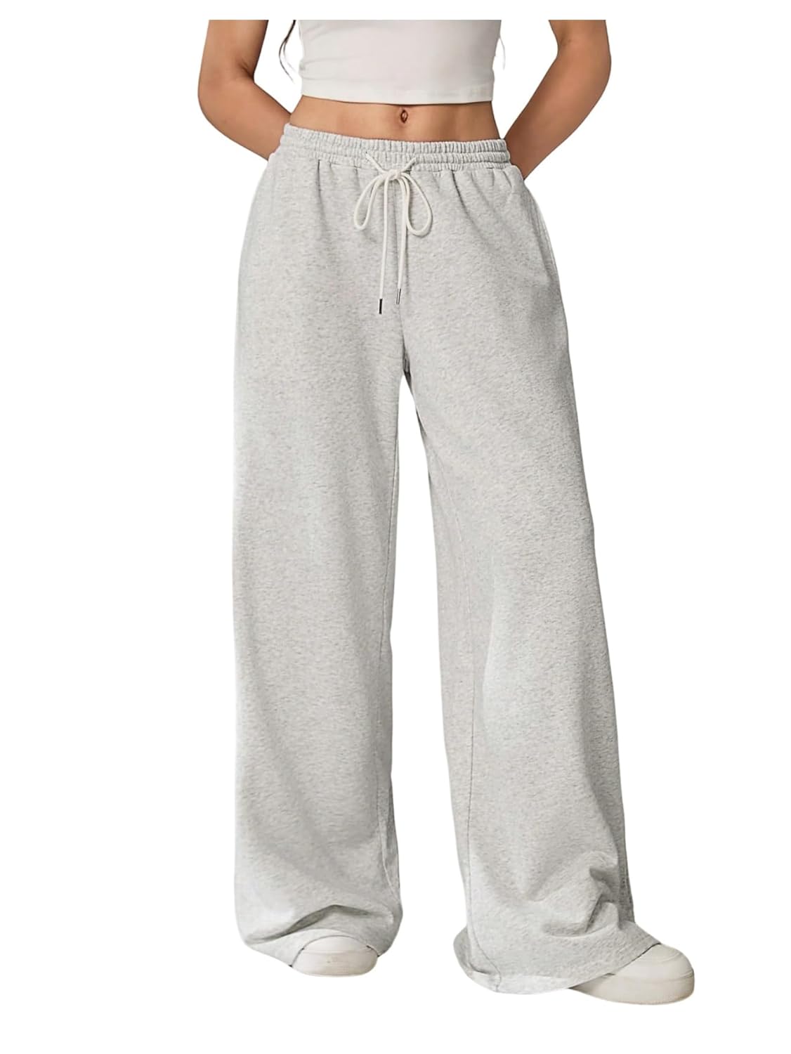 Womens Baggy Sweatpants Drawstring Wide Leg Sweatpants Sports Track Sweat Pants Trousers Joggers