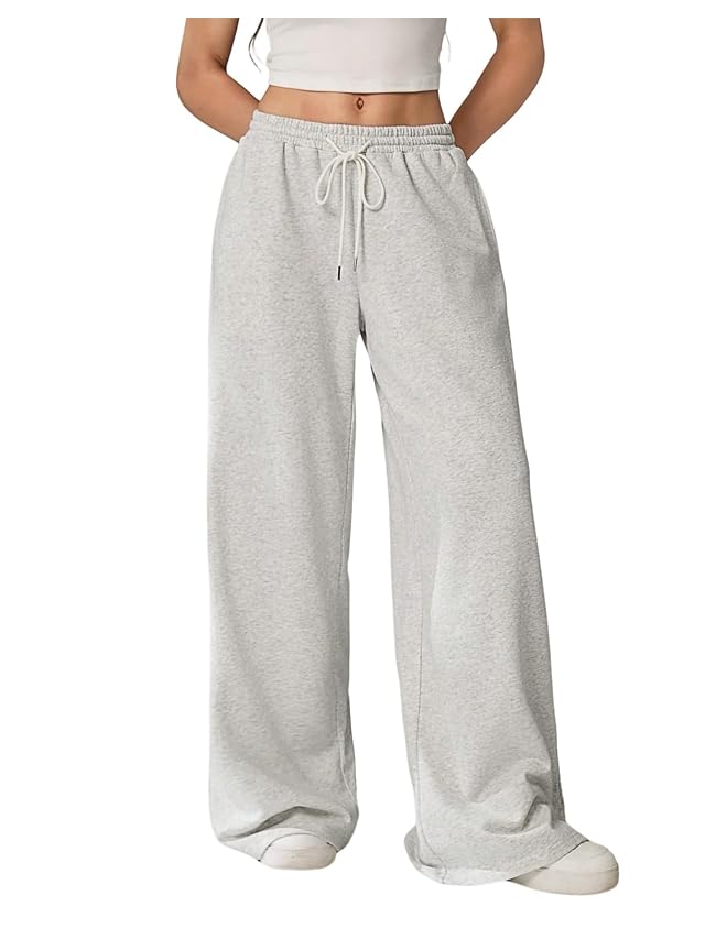 Womens Baggy Sweatpants Drawstring Wide Leg Sweatpants Sports Track Sweat Pants Trousers Joggers