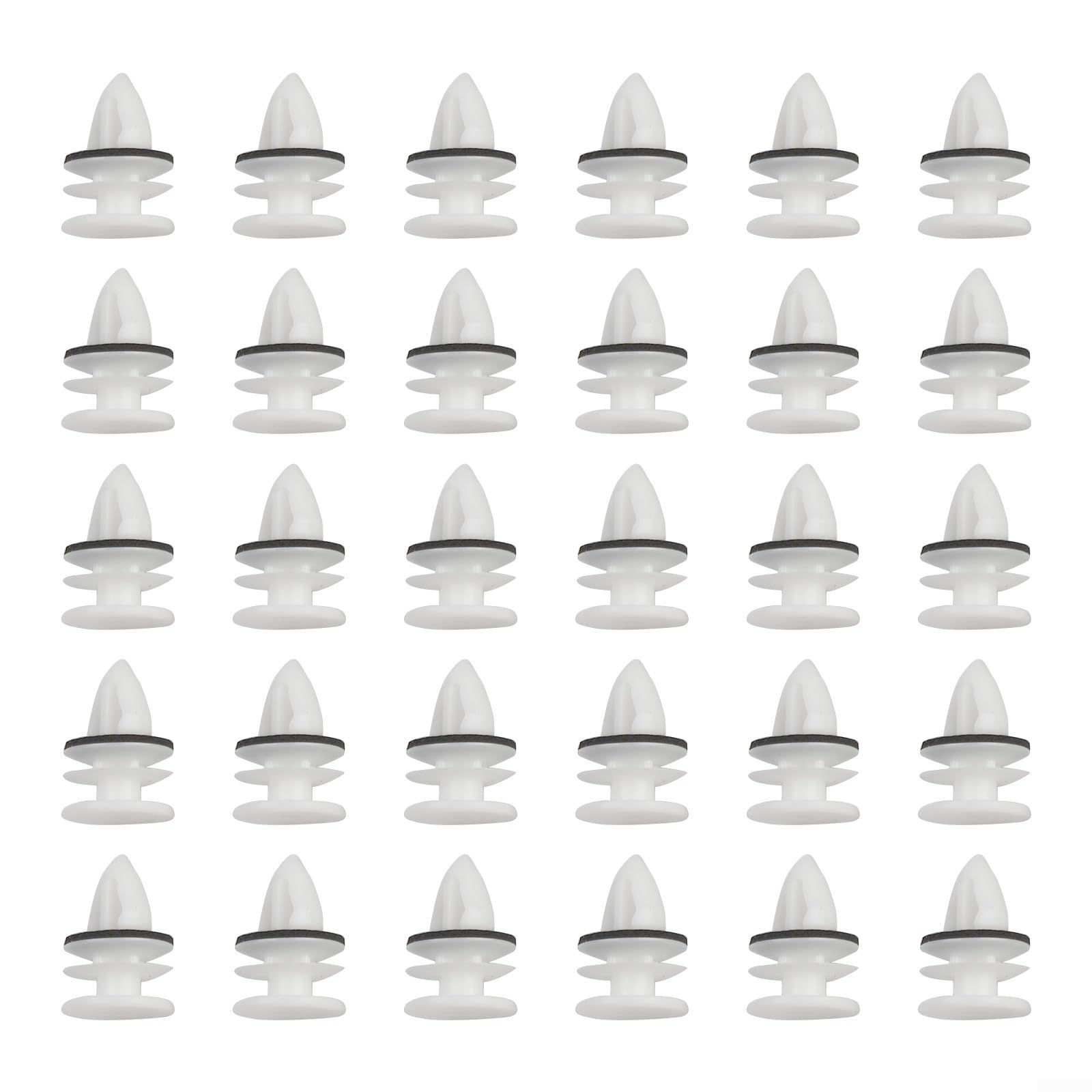 30-Piece Exterior Trim Fastener Set – Fixed Door Panel Clip Sealer Retainer (OE 11519031) for GMC For Envoy, For Hummer H3, For Trailblazer, For Saab 9-7x,