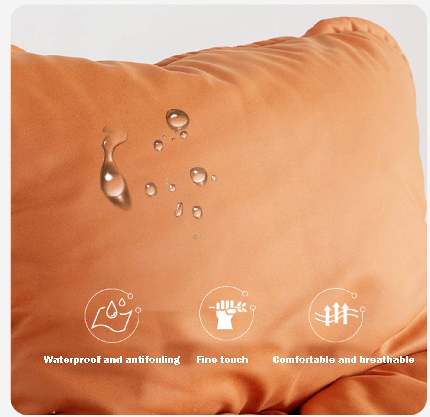 DUNAKE Mecedora Exterior,Silla tapizada con Brazos,Sofá de Ocio Mecedora y reposapiés tapizado con Brazos,El cojín del Asiento es extraíble y Lavable, Impermeable y a Prueba de Suciedad.