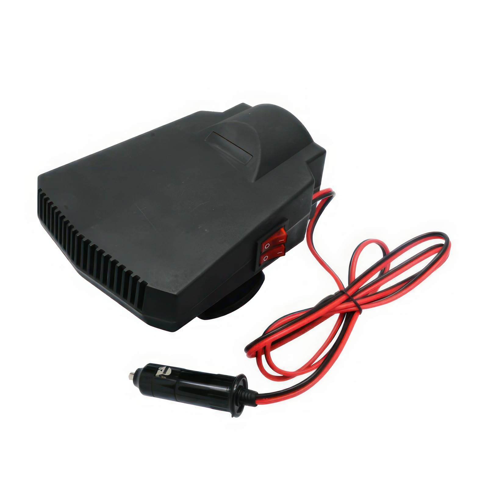 Baceyong Auto Heizlüfter, 200W Auto Heizung 12V Zigarettenanzünder, 2-In-1 Anti-Beschlag Windschutzscheibe Demister Fenster Defroster Lüfter Enteiser, Mini-Heizung mit Luftreinigungsfunktion