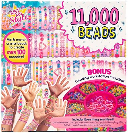 Just My Style 11, 000 Beads Bracelet Making Kit by Horizon Group USA, Pink