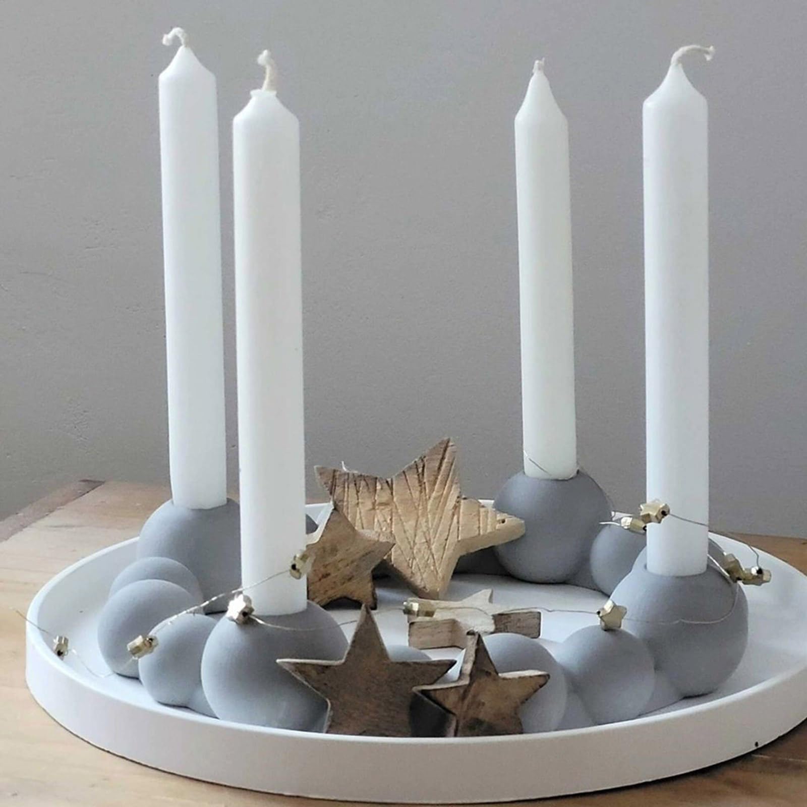 Stampi rotondi per portacandele a forma di sfera, stampi per base di candele, ornamento decorativo in silicone, accessori per la produzione a mano per candele