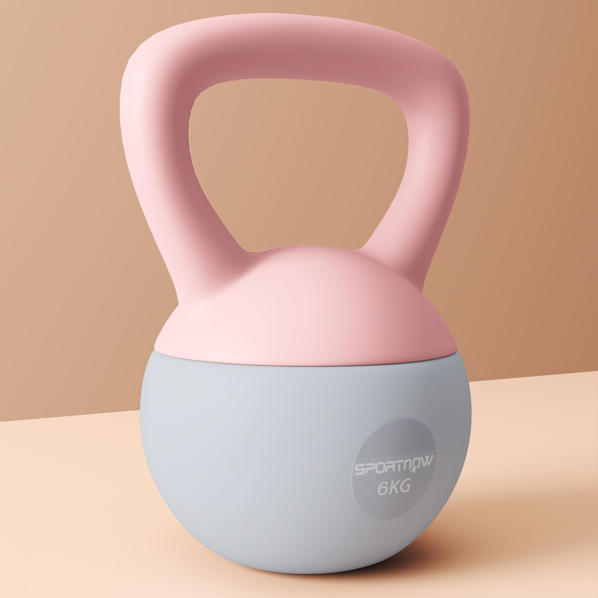 SPORTNOW 6kg Kettlebell con impugnatura antiscivolo, Rosa e Grigio | Kettlebell, Sollevamento pesi, Allenamento di forza