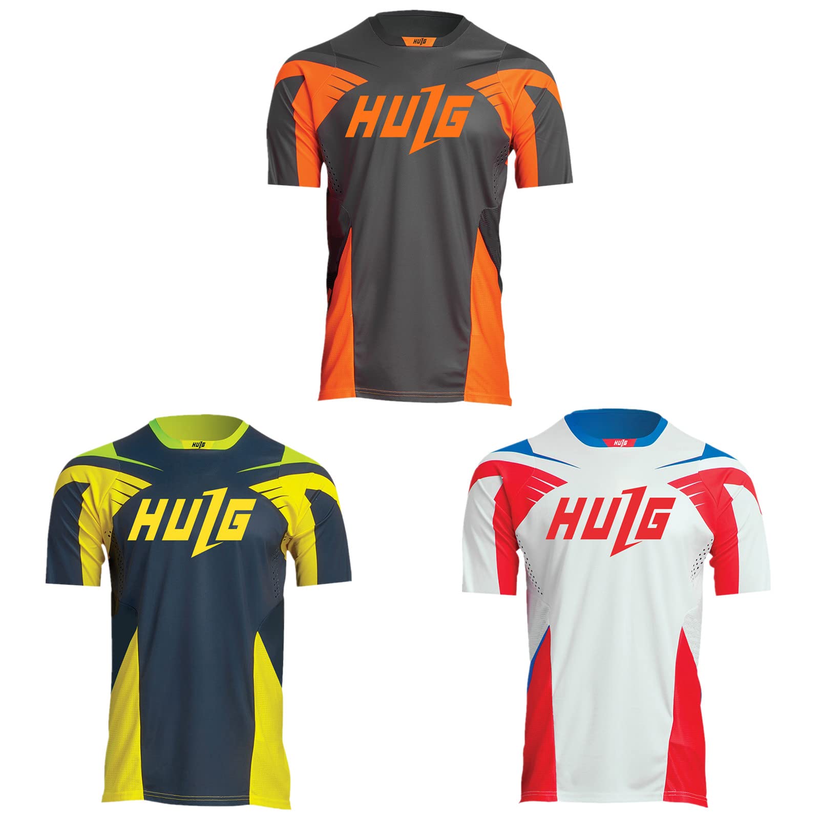 Maillot Cyclisme Homme, Manche Courte Tenue Maillot T-Shirt Cycliste Respirant Séchage Rapid Vélo,Maillot VTT Cyclisme
