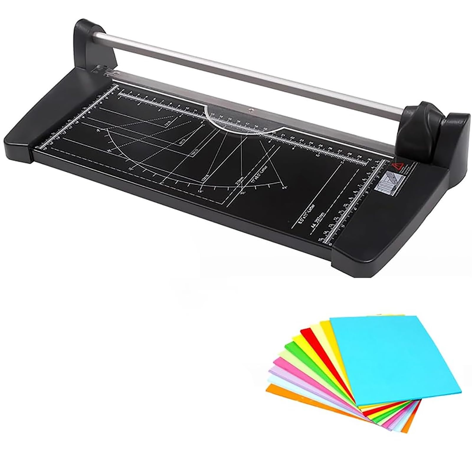 Taglierina Rotativa A2, Taglierina per Carta con Linee di Scala Chiare, capacità di Taglio: 10 Fogli, Lunghezza di Taglio: 600 Mm, Spessore di Taglio: 1 Mm, per Casa, Ufficio, Scuola