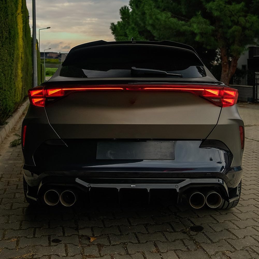 Difusores Laterales Traseros Oneway compatibles con Cupra Formentor 2020-2024 y Facelift 2024- - Versión 3 - Negro Brillante