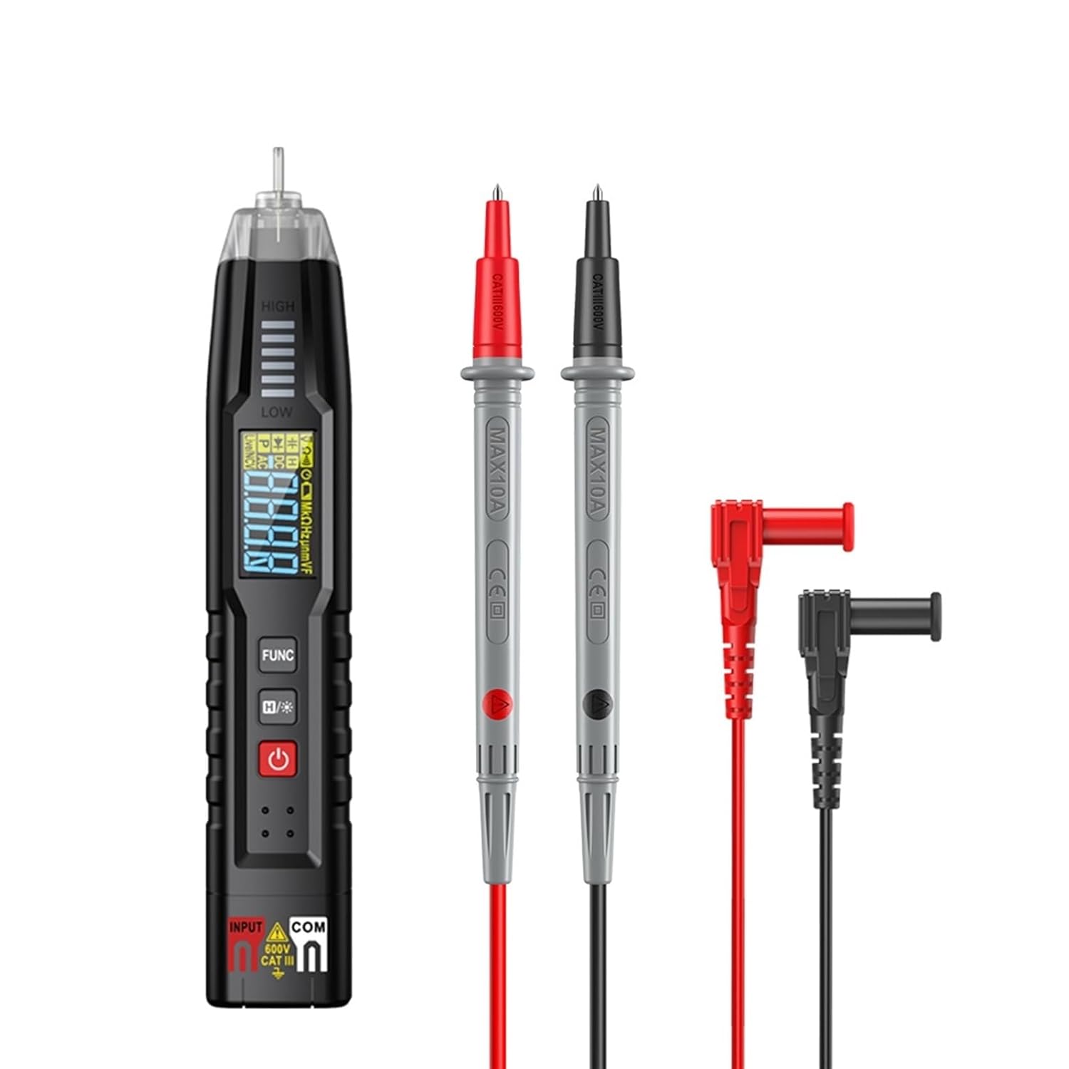 Pen Digital Multimeter Tester Auto Range Non Contact Voltage Detector HT122 AC Capacitance Ohm Hz Diode Electrician Test Tool(HT121)