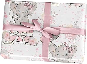 baby girl first birthday wrapping paper