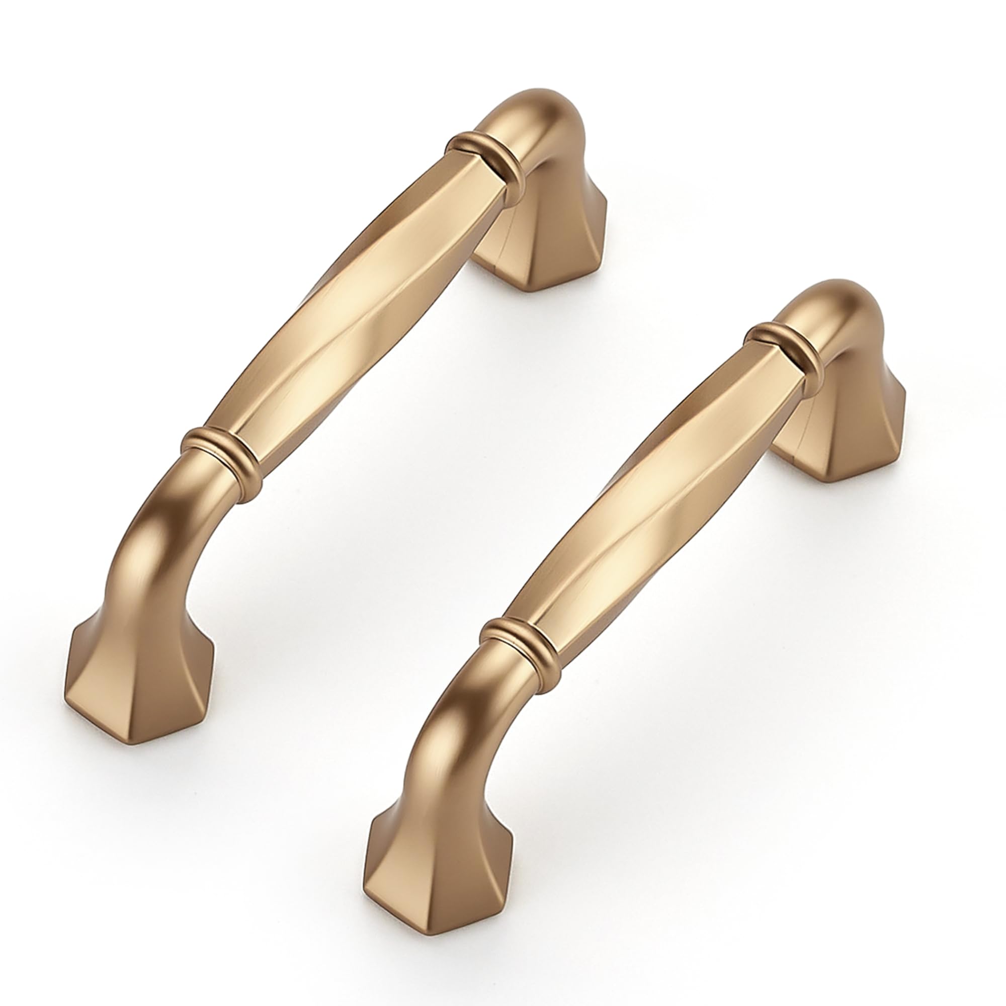 Ravinte Champagne Bronze Zinc Alloy Cabinet Handles,3" Pulls,10 Pack