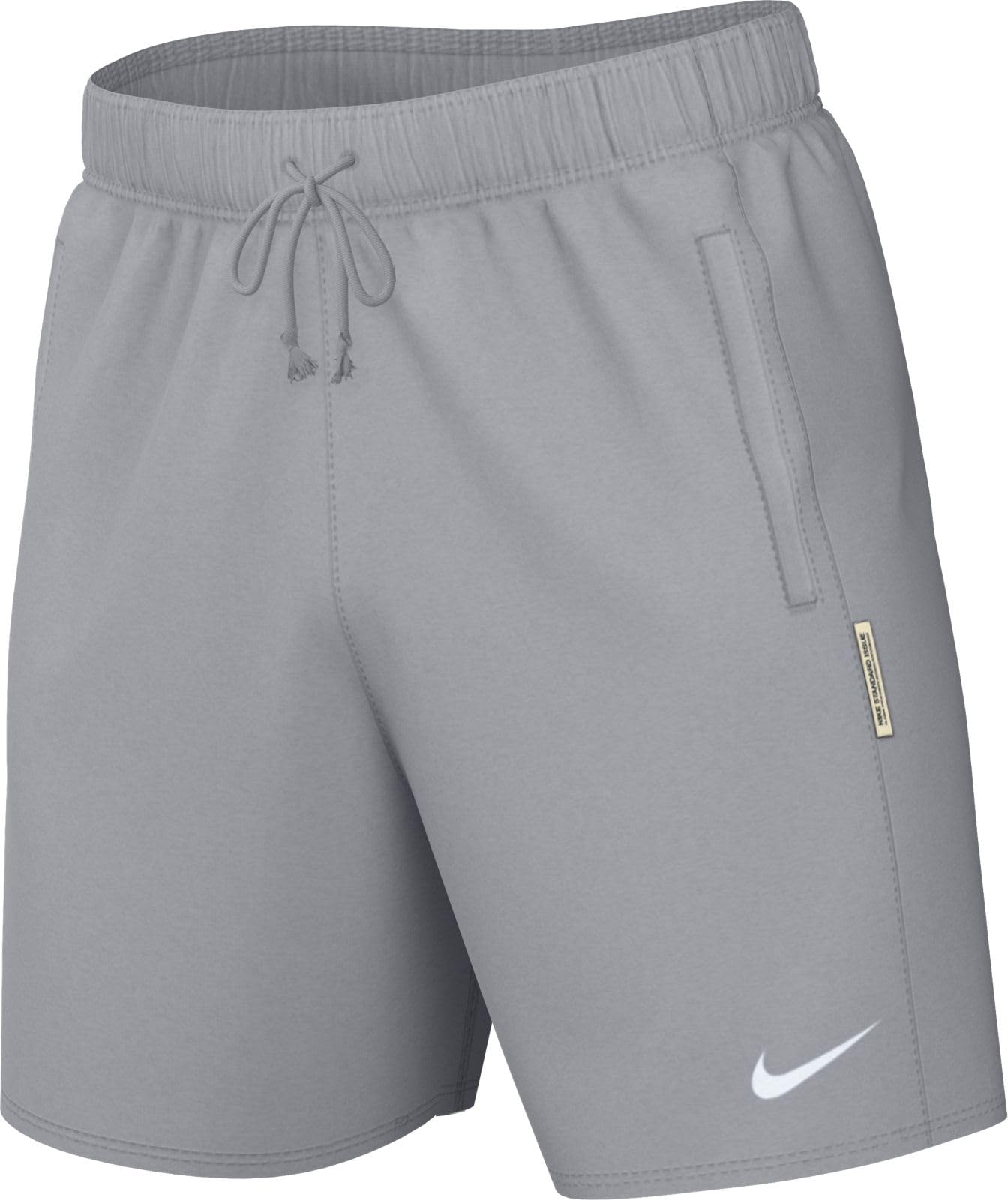 Nike Standard Issue 8 Inch Fleece Shorts Wolf White Grey