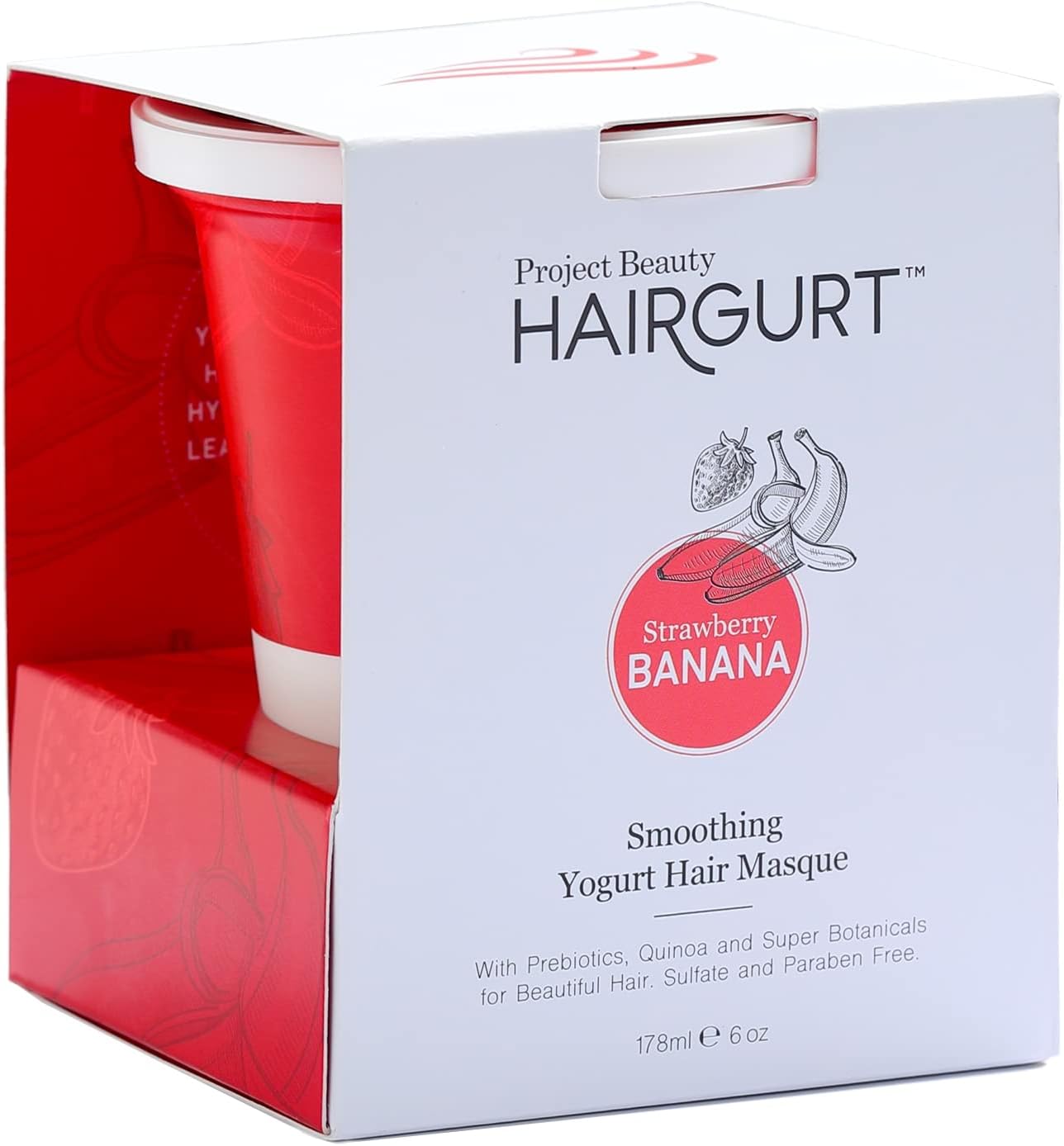 Hairgurt Strawberry Banana Smoothing Yogurt Hair Mask - 6 oz