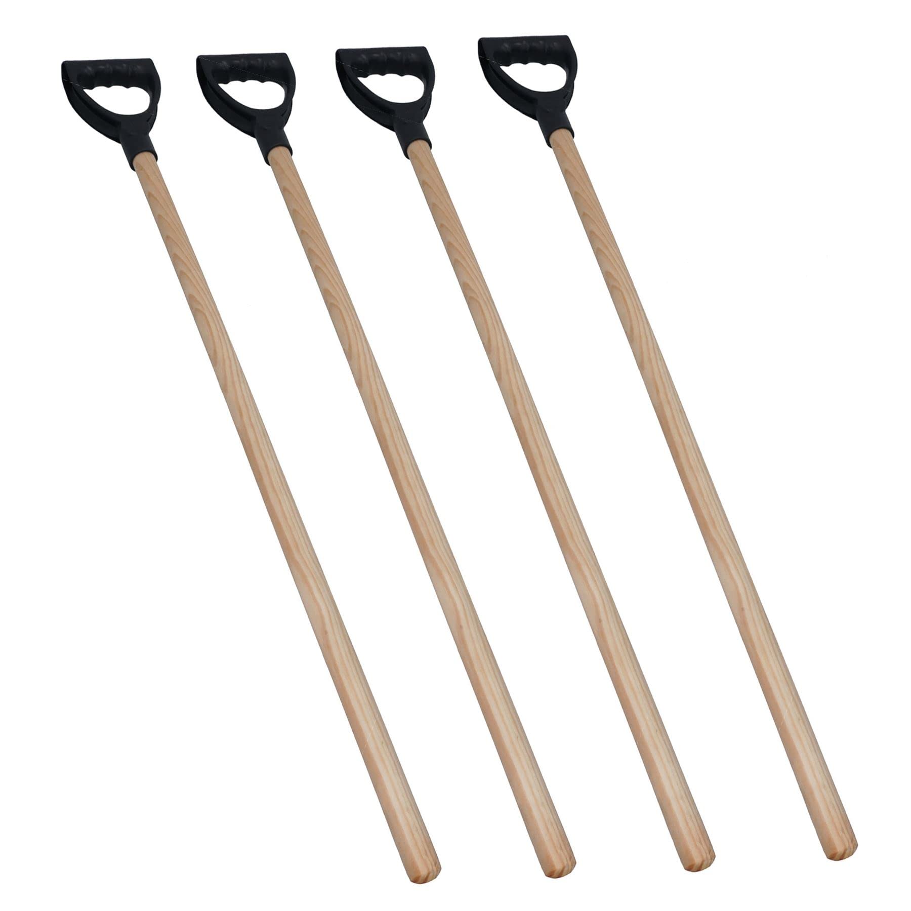 Mango de madera para reparar palas rotas con eje D, AB Tools 1,04m x 2,5cm, pack de 4