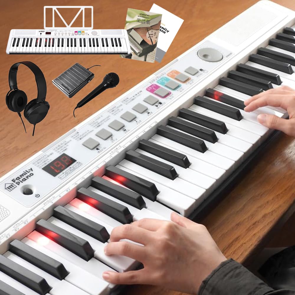 Amazon | life_mart 電子ピアノ 61鍵 初心者 【 すぐに使える フル
