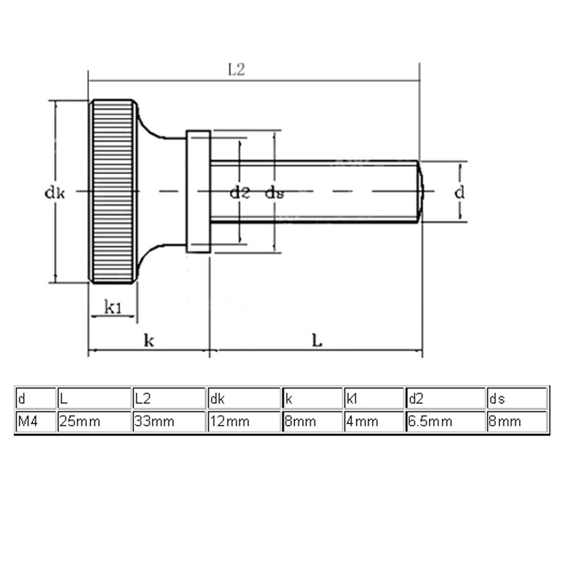 M4 Thumb Screws - Knurled Head Fasteners -3