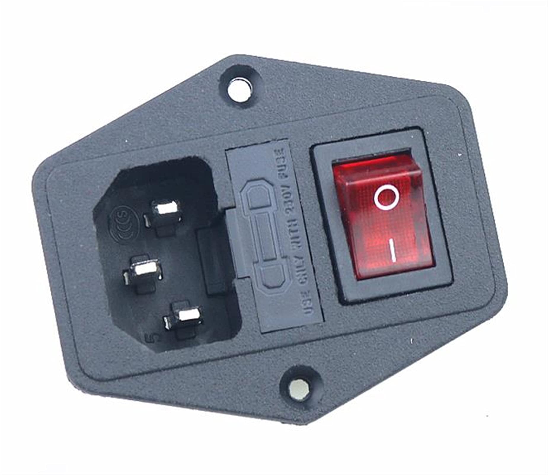 Évitez les surcharges avec ce connecteur C14 fusible 10A et interrupteur à bascule noir 4 broches