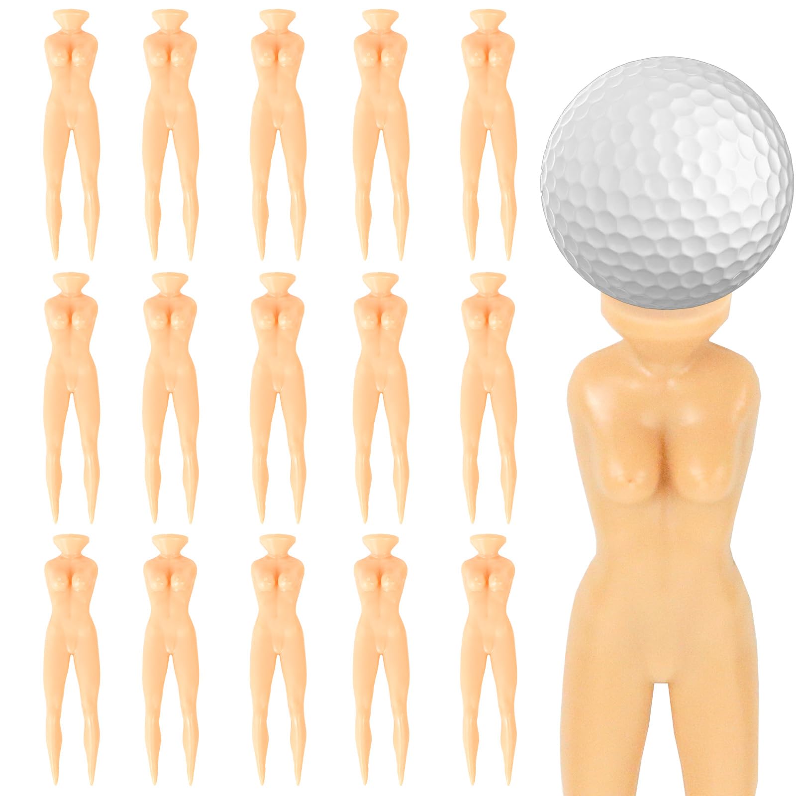 Bettsolt 15PCS Golf Ball Holder, Personalised Golf Gifts for Golfers, Golf Tees Model Anti-Shatter Lightweight Golf Accessories for Women Men Indoor/Outdoor