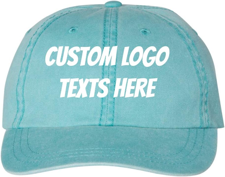 INK STITCH Sp500 Unisex Custom Embroidery Logo Texts Personalized Pigment Dye Baseball Caps