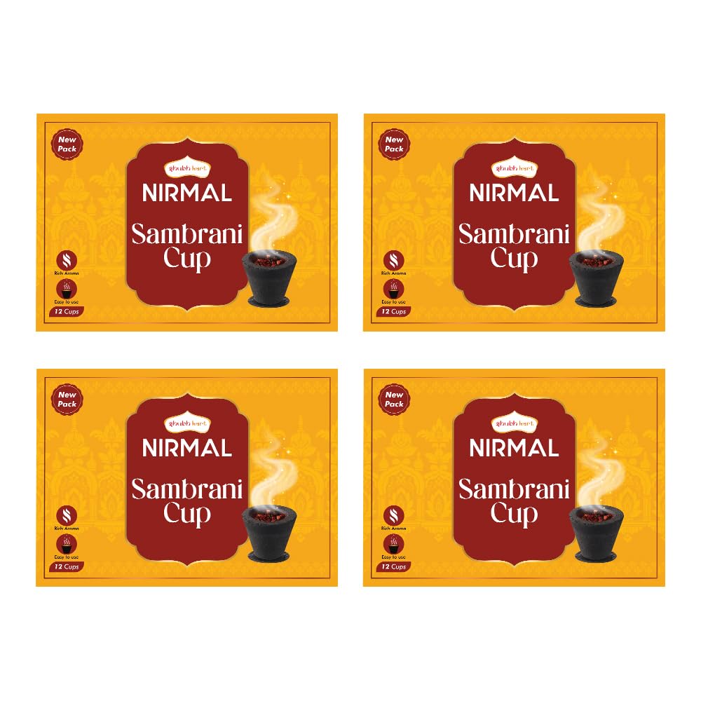 Shubhkart Nirmal Sambrani Cup Dhoop Black | 12 Cups in Per Pack | Incense for Pooja | Dhoop for Puja, Meditation, Havan & Religious Rituals | Charcoal Free Easy to Burn Havan Cups (Pack of 4)-picture-26