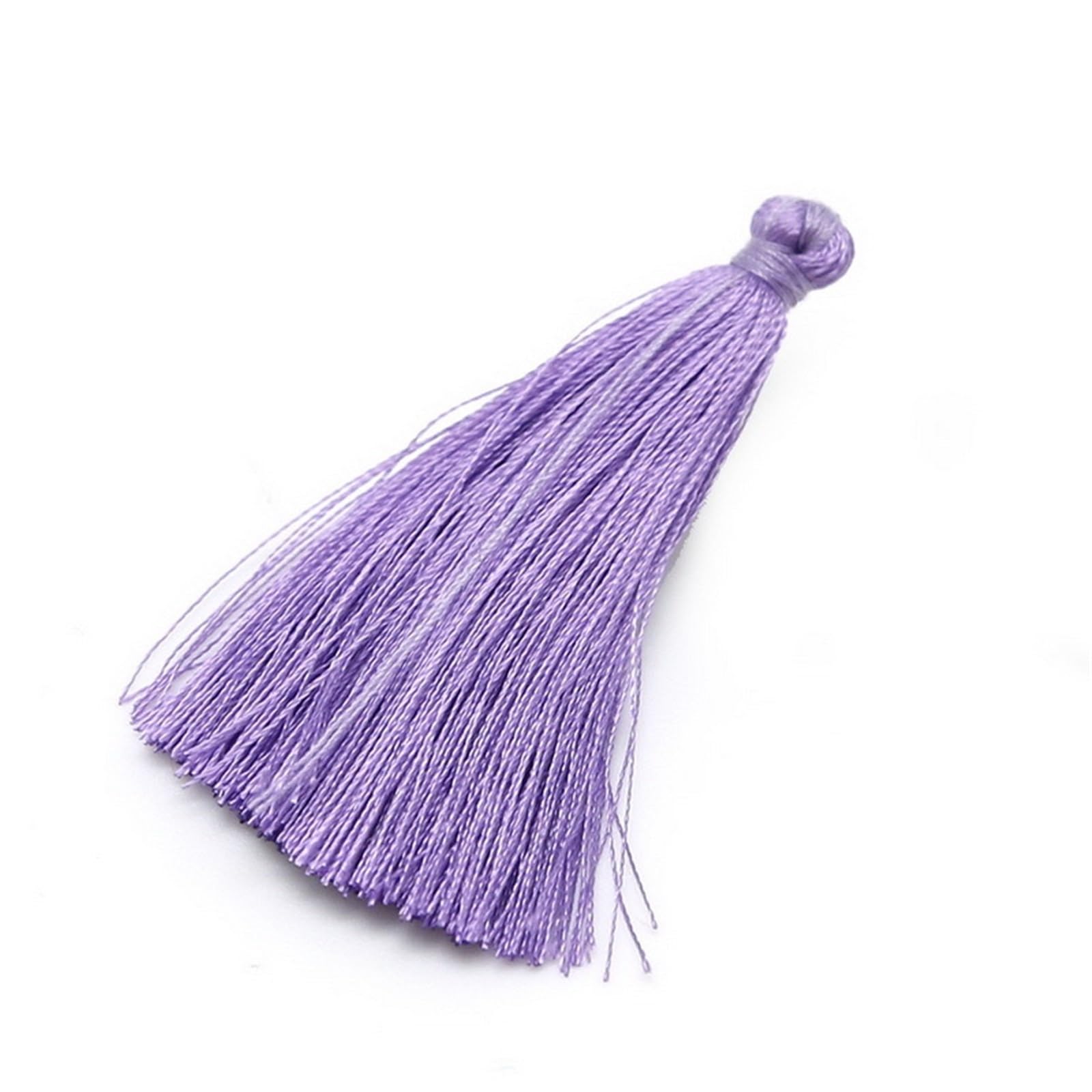Mini Tassels for Crafts 20pcs Garment Silk Tassel Charms for Handmade Earring Jewelry DIY Clothing Sewing Accessories(Purple)